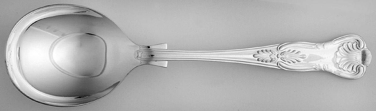 Kings (Silverplate) Round Bowl Soup Spoon (Gumbo) by R. Carrs (England)-1