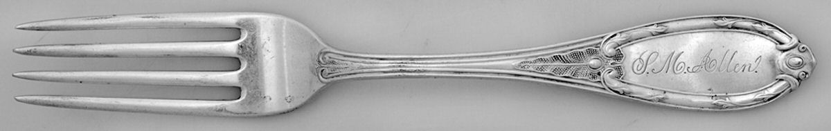 Coin Silver Flatware Fork by Charles C Shaver-1