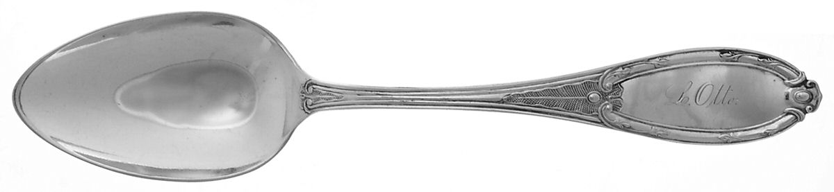 Coin Silver Flatware Tablespoon (Serving Spoon) by Charles C Shaver-1