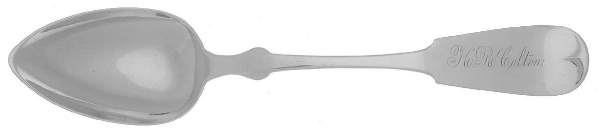 Coin Silver Flatware Tablespoon (Serving Spoon) by Charles C Shaver-1