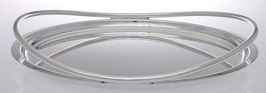 Vertigo (Silverplate, Hollowware) 15" Round Tray by Christofle France-1