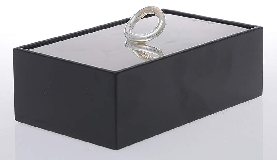 Vertigo (Silverplate, Hollowware) Jewelry Box & Lid by Christofle France-1