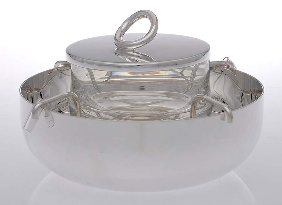 Vertigo (Silverplate, Hollowware) 5" 4 Piece Caviar Serving Set by Christofle France-1