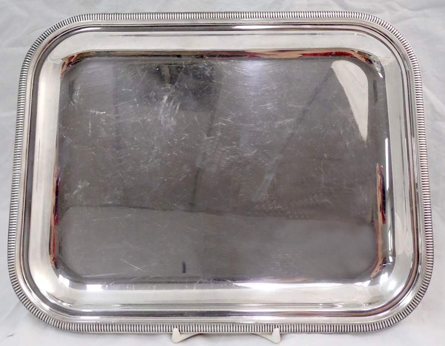 Colbert (Silverplate, Hollowware) 10" Rectangular Tray by Christofle France-1
