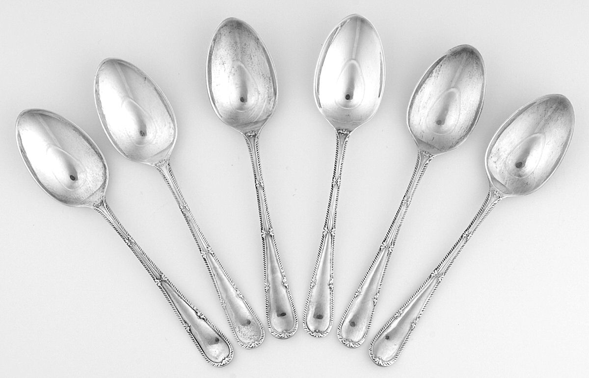 CBR15 (Sterling) (Set of 6) Demitasse Spoons by Cooper Bros & Sons-1