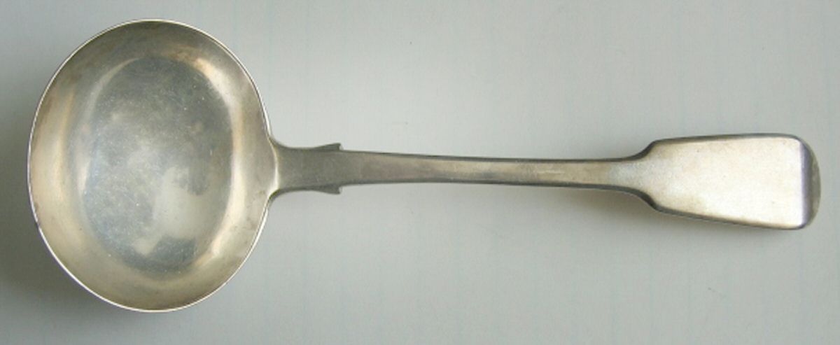 CQB3 (Sterling) Solid Gravy Ladle by Charles Boyton&Son-1
