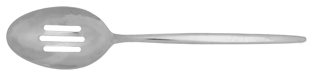 Uptown (Stainless) Pierced Tablespoon (Serving Spoon) by Crate & Barrel Flatware-1