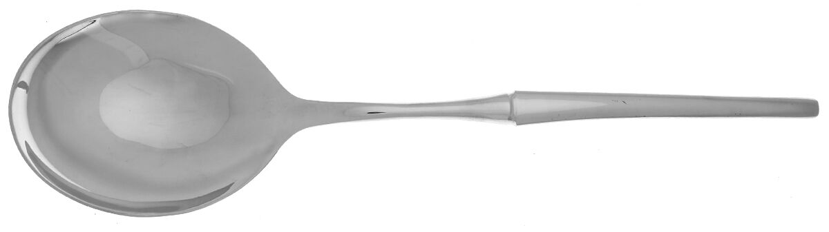 Uptown (Stainless) Casserole Spoon with Smooth Stainless Bowl HC by Crate & Barrel Flatware-1