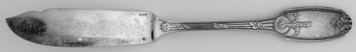 CTF90 (Silverplate) Individual Solid Fish Knife by Christofle France-1