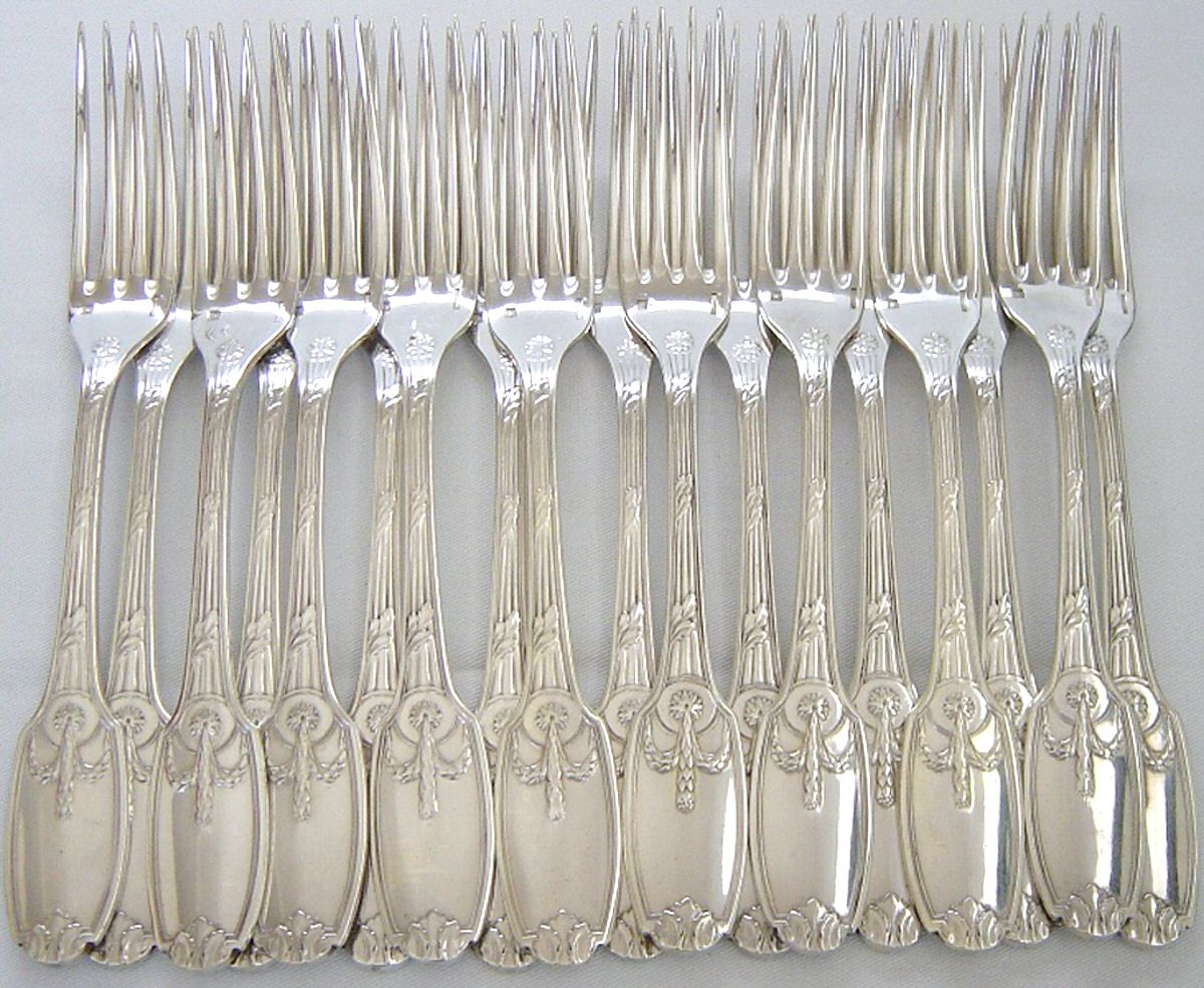 CTF90 (Silverplate) Fork by Christofle France-1