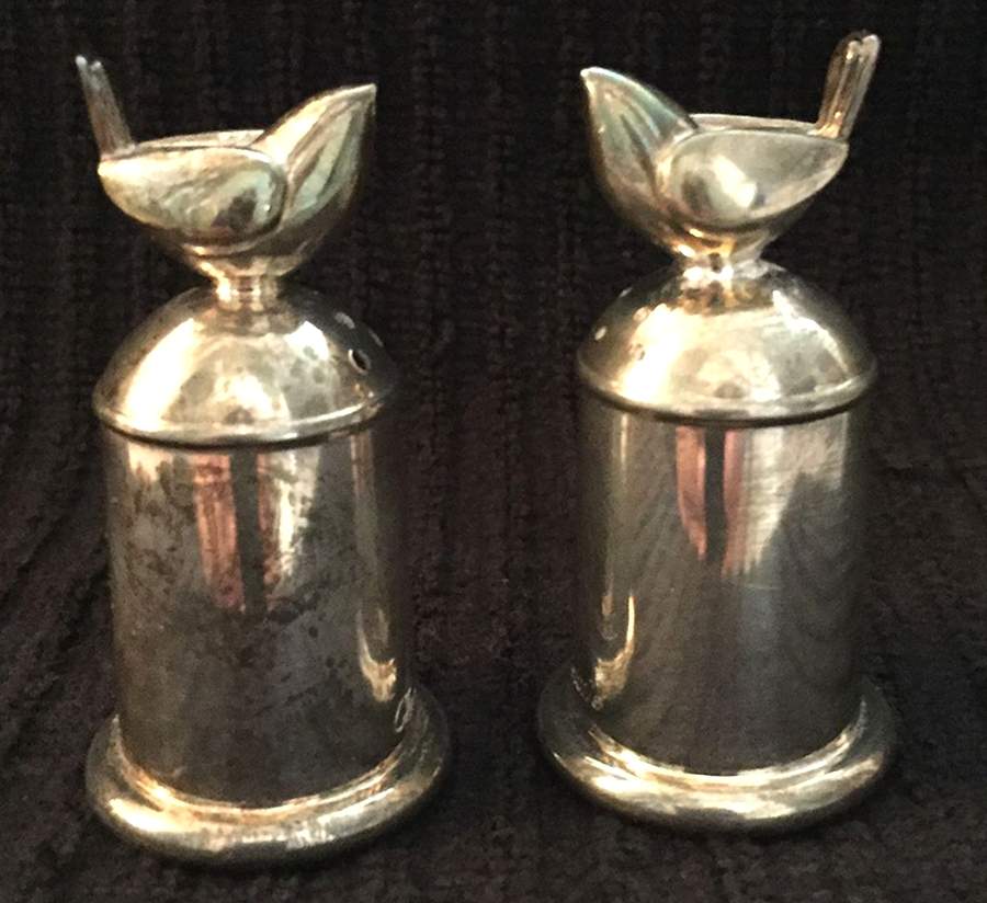 Piccolo (Silverplate, Hollowware) Salt and Pepper Set by Christofle France-1