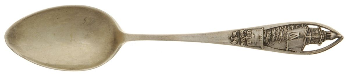 States & Cities Souvenir Spoons(Sterling) Pennsylvania Teaspoon by Chas M Robbins-1