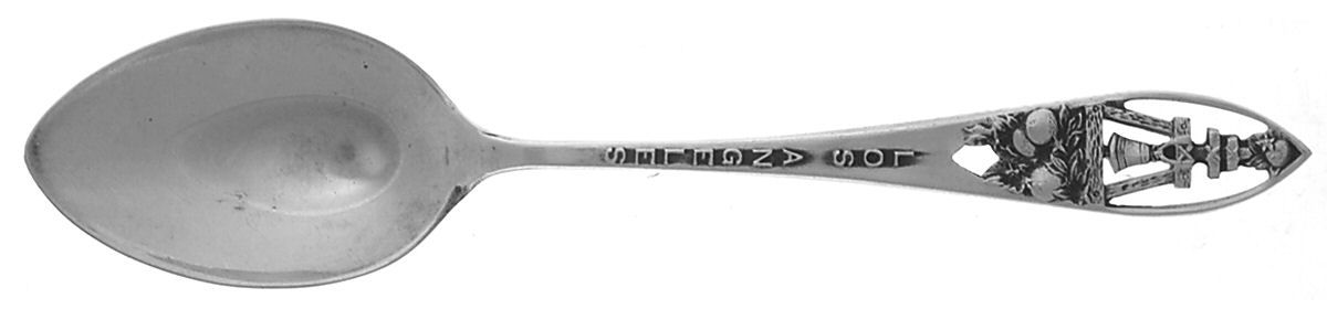 States & Cities Souvenir Spoons(Sterling) California Demitasse Spoon by Chas M Robbins-1