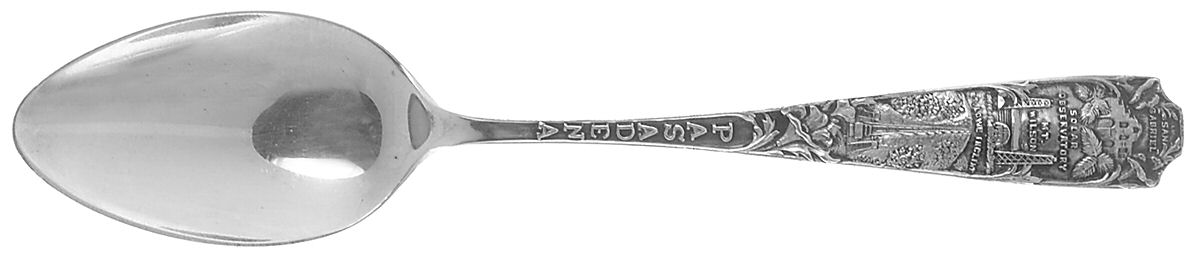 States & Cities Souvenir Spoons(Sterling) California Five O'Clock Spoon by Chas M Robbins-1