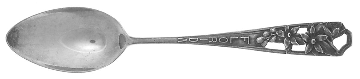 States & Cities Souvenir Spoons(Sterling) Florida Five O'Clock Spoon by Chas M Robbins-1