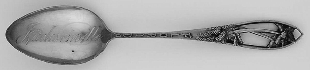 States & Cities Souvenir Spoons(Sterling) Florida Teaspoon by Chas M Robbins-1