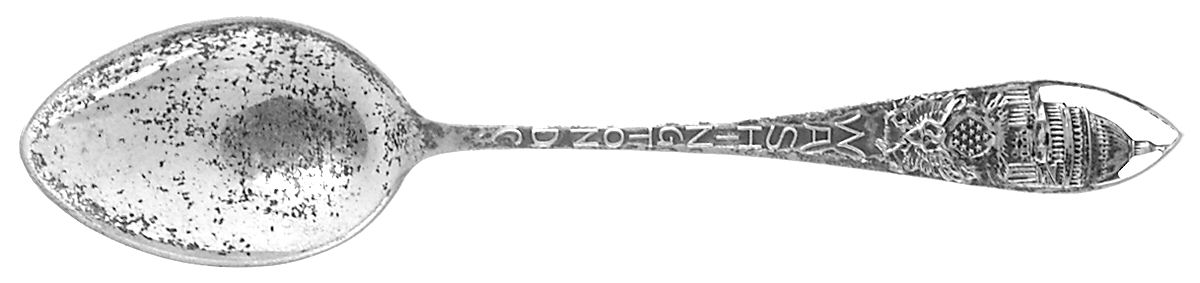 States & Cities Souvenir Spoons(Sterling) Washington Dc Demitasse Spoon by Chas M Robbins-1