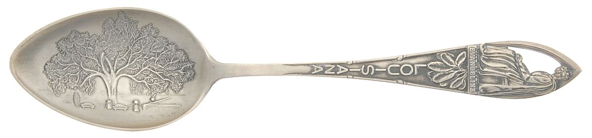States & Cities Souvenir Spoons(Sterling) Louisiana Teaspoon by Chas M Robbins-1