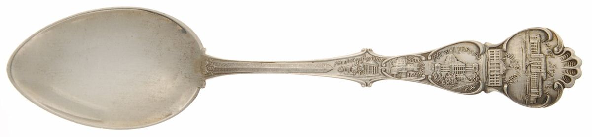 States & Cities Souvenir Spoons(Sterling) Washington DC Teaspoon by Chas M Robbins-1