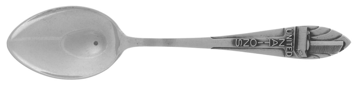 States & Cities Souvenir Spoons(Sterling) New York Demitasse Spoon by Chas M Robbins-1