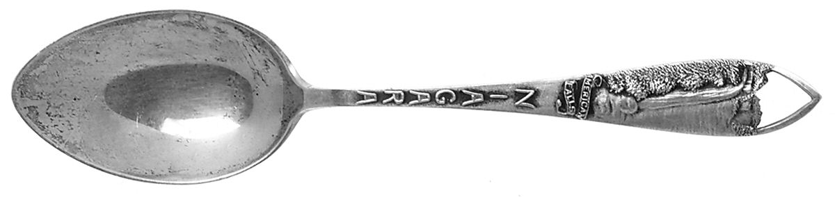 States & Cities Souvenir Spoons(Sterling) New York Demitasse Spoon by Chas M Robbins-1