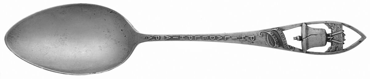 States & Cities Souvenir Spoons(Sterling) Pennsylvania Five O'Clock Spoon by Chas M Robbins-1