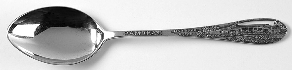 States & Cities Souvenir Spoons(Sterling) California Demitasse Spoon by Chas M Robbins-1