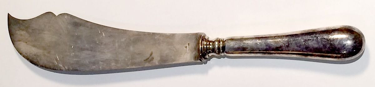 CTF93 (Silverplate) Hollow Handle Fish Serving Knife, Silverplt Blade by Christofle France-1