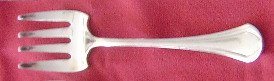 Printania (Silverplate) Small Solid Serving Fork by Christofle France-1