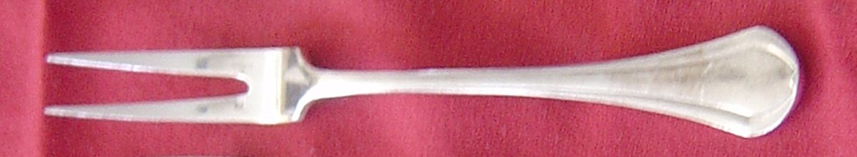 Printania (Silverplate) Small 2-Tine Cold Meat Serving Fork by Christofle France-1