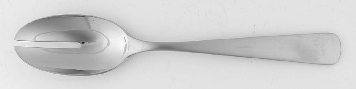 Barberry (Stainless) Pierced Tablespoon (Serving Spoon) by Crate & Barrel Flatware-1