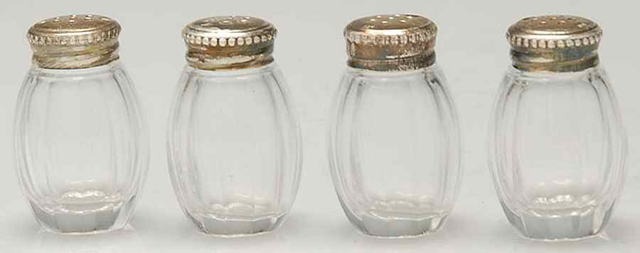 Perles (Sterling, Hollowware) Shaker Set - 4 Individual with Sterling Top by Christofle France-1