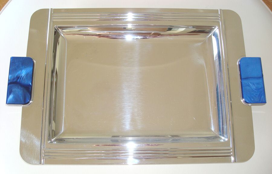 Greco-Blue (Stainless, Hollowware) 22" Waiter Tray by Jean Couzon-1