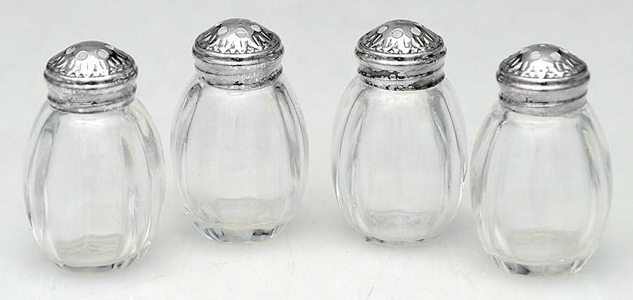 Malmaison (Sterling, Hollowware) Shaker Set - 4 Individual with Sterling Top by Christofle France-1