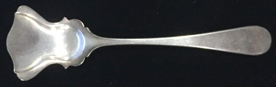 Berry (Silverplate) Bon Bon Spoon with Pierced, Fluted Bowl by Christofle France-1