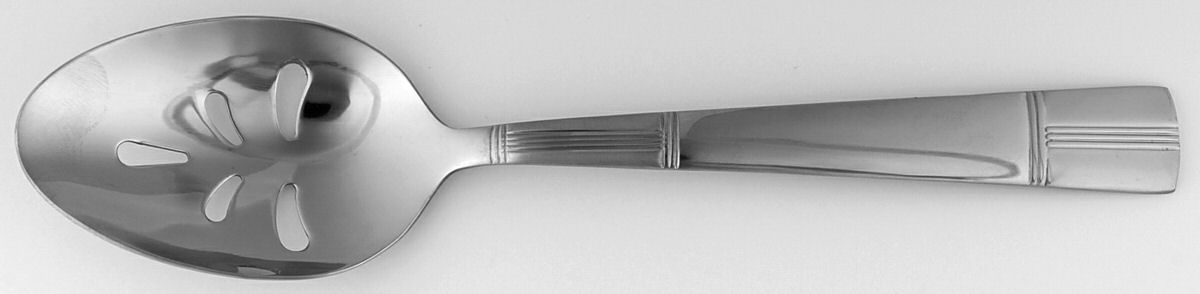Symmetry (Stainless) Pierced Tablespoon (Serving Spoon) by Cuisinart Flatware-1