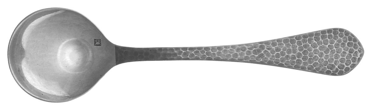 York-Sandblast (Stainless) Round Bowl Soup Spoon (Bouillon) by Corby Hall-1