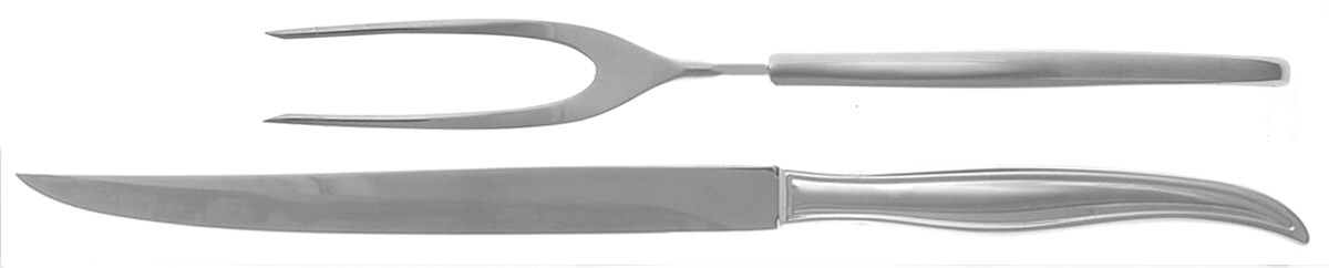 CVH15 (Stainless) Large 2-Piece Roast Carving Set w/Stainless Blade by Carvel Hall-1