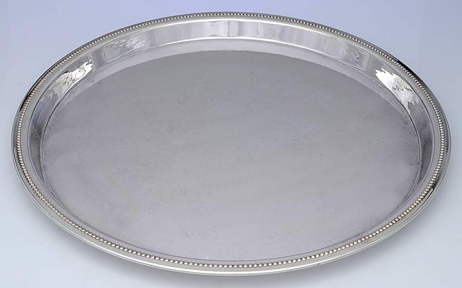 Silverplate Hollowware 21" Round Platter by Calegaro Silver-1