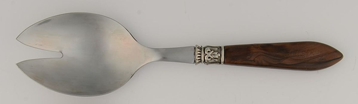 Cameo-Brown (Stainless) Salad Serving Fork with Stainless Prongs by Cambridge Silver-1