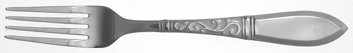 Embossed Scroll Sand (Stainless) Individual Salad Fork by Cambridge Silver-1
