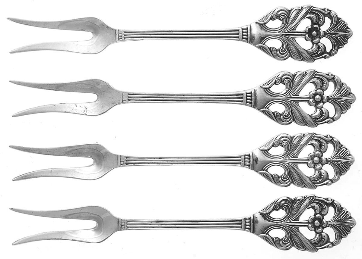 C5N1 (Silverplate) Snail Fork - Set of 4 by Carlen-1