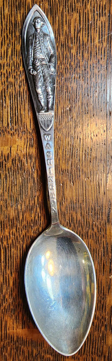 Historical Figures Souvenir Spoon(Sterling) Teaspoon by Chas M Robbins-1
