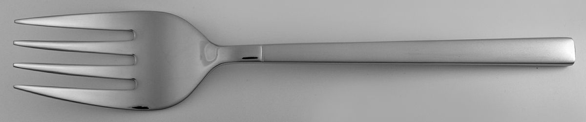 Kenton (Stainless) Medium Solid Cold Meat Serving Fork by Crate & Barrel Flatware-1