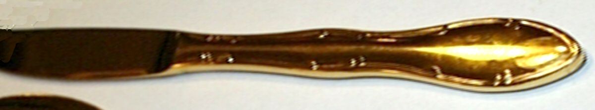 CSS13-Gold Electroplate Modern Solid Knife by Continental Silver-1