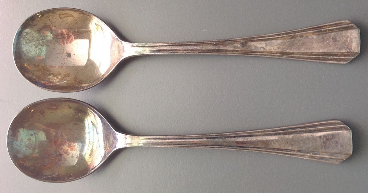 Palme (Silverplate, Hotel Ware) Round Bowl Soup Spoon (Cream Soup) by Christofle France-1