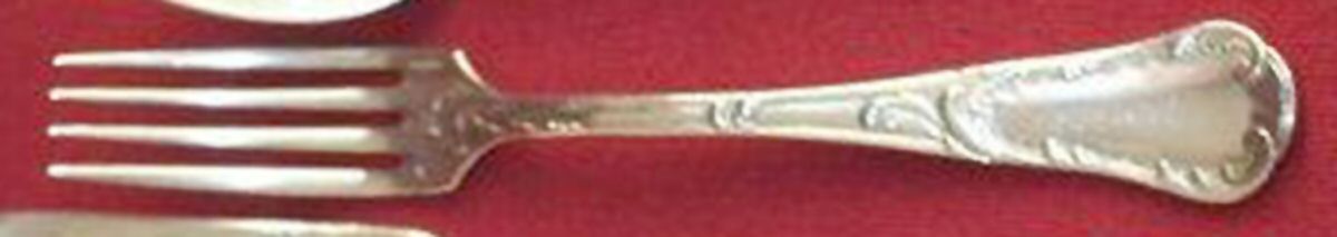Louis XV Chrysanthemum (Slvp) Youth Fork by Christofle France-1