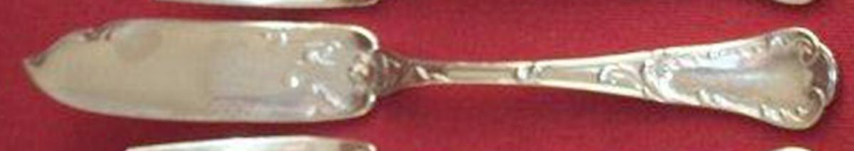Louis XV Chrysanthemum (Slvp) Flat Handle Master Butter Knife by Christofle France-1