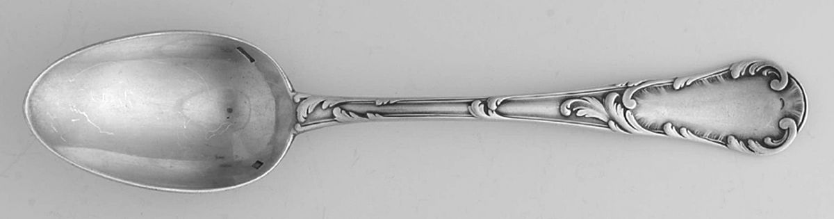 Louis XV Chrysanthemum (Slvp) Place/Oval Soup Spoon by Christofle France-1