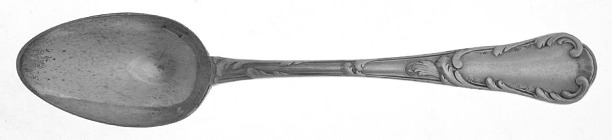 Louis XV Chrysanthemum (Slvp) Monogram Teaspoon by Christofle France-1